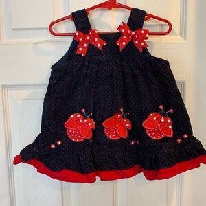 Ladybug Corduroy Jumper 12M by Rare Too!